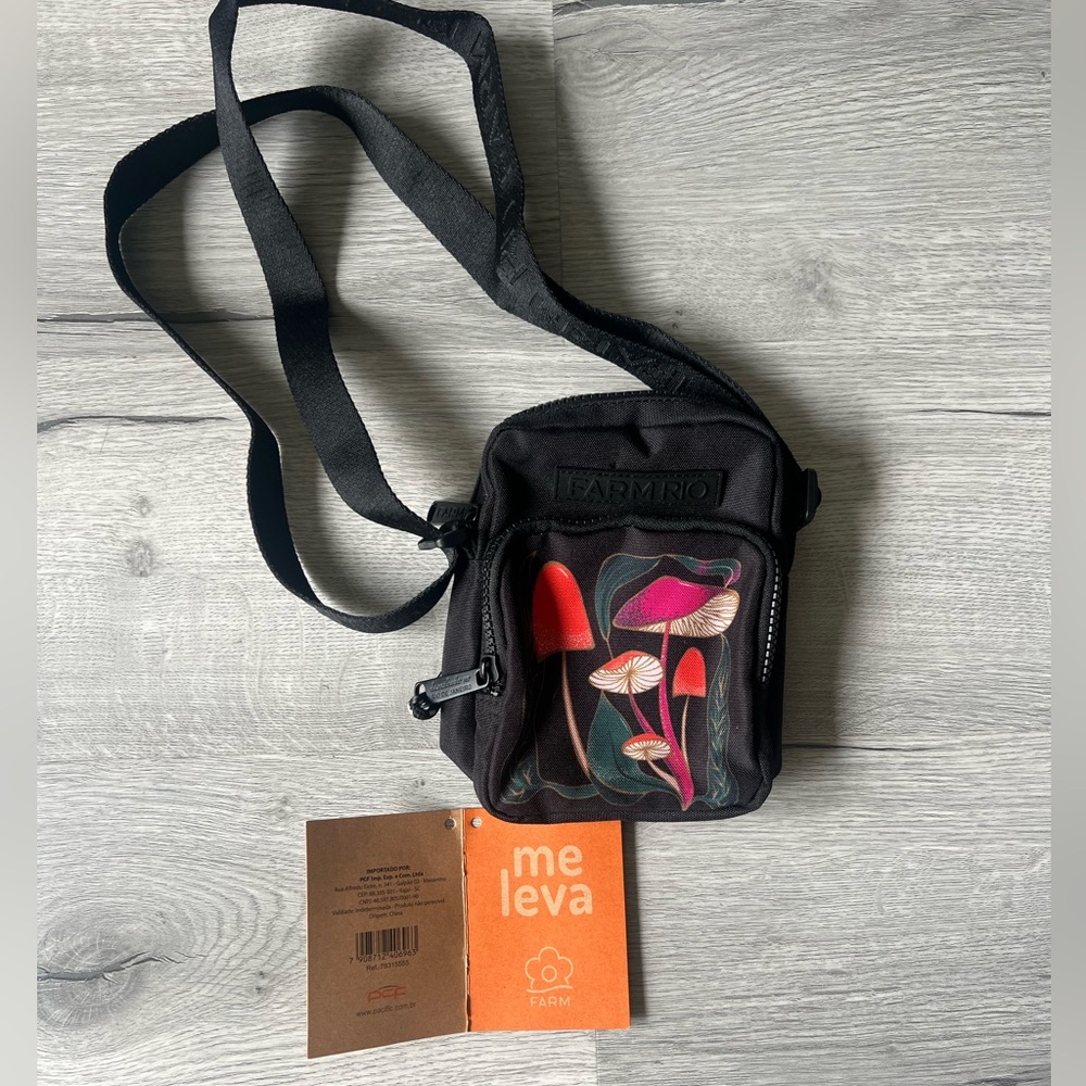 NWT Farm Rio crossbody bolsa mushroom cogumelo